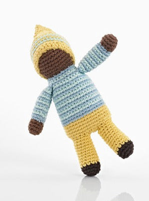 Crochet Fair Trade Rattle Toy - Pixie Daffodil Rattle Pebble Toys