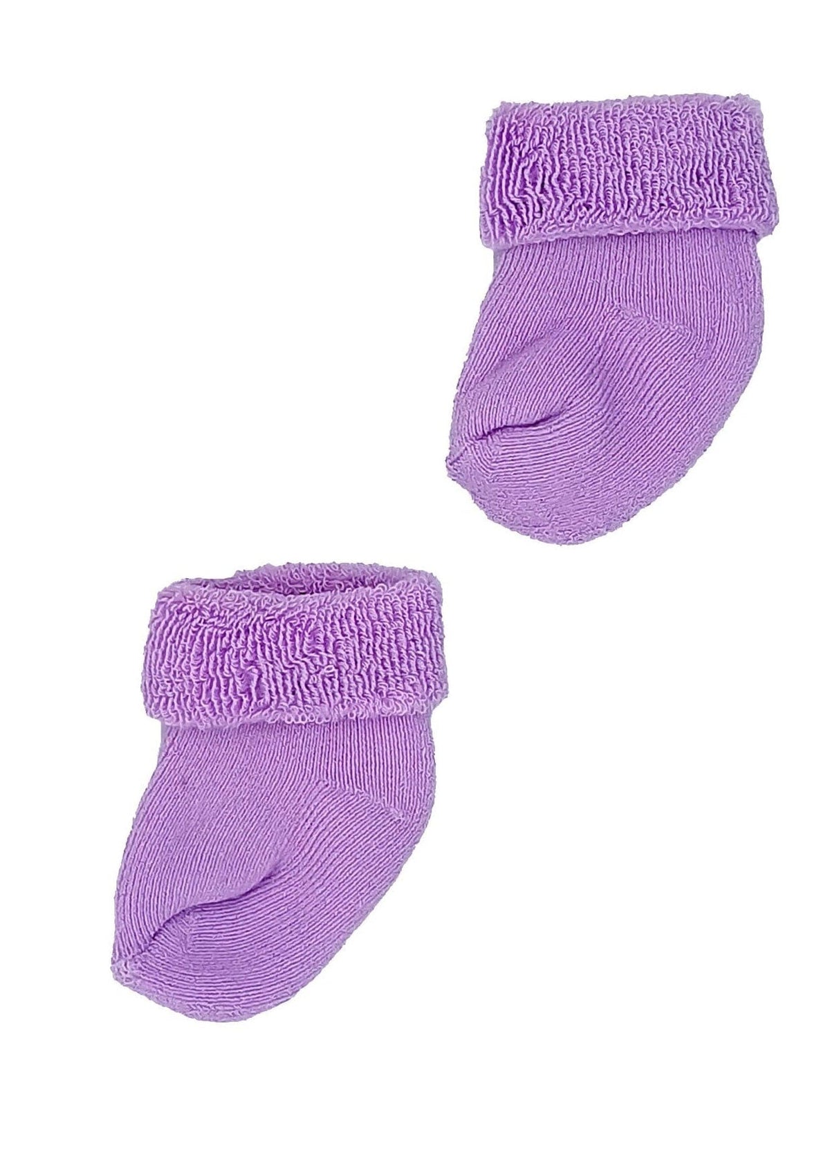 Mauve Stay-on Towelling Premature Baby Socks Socks Little Mouse Baby Clothing & Gifts