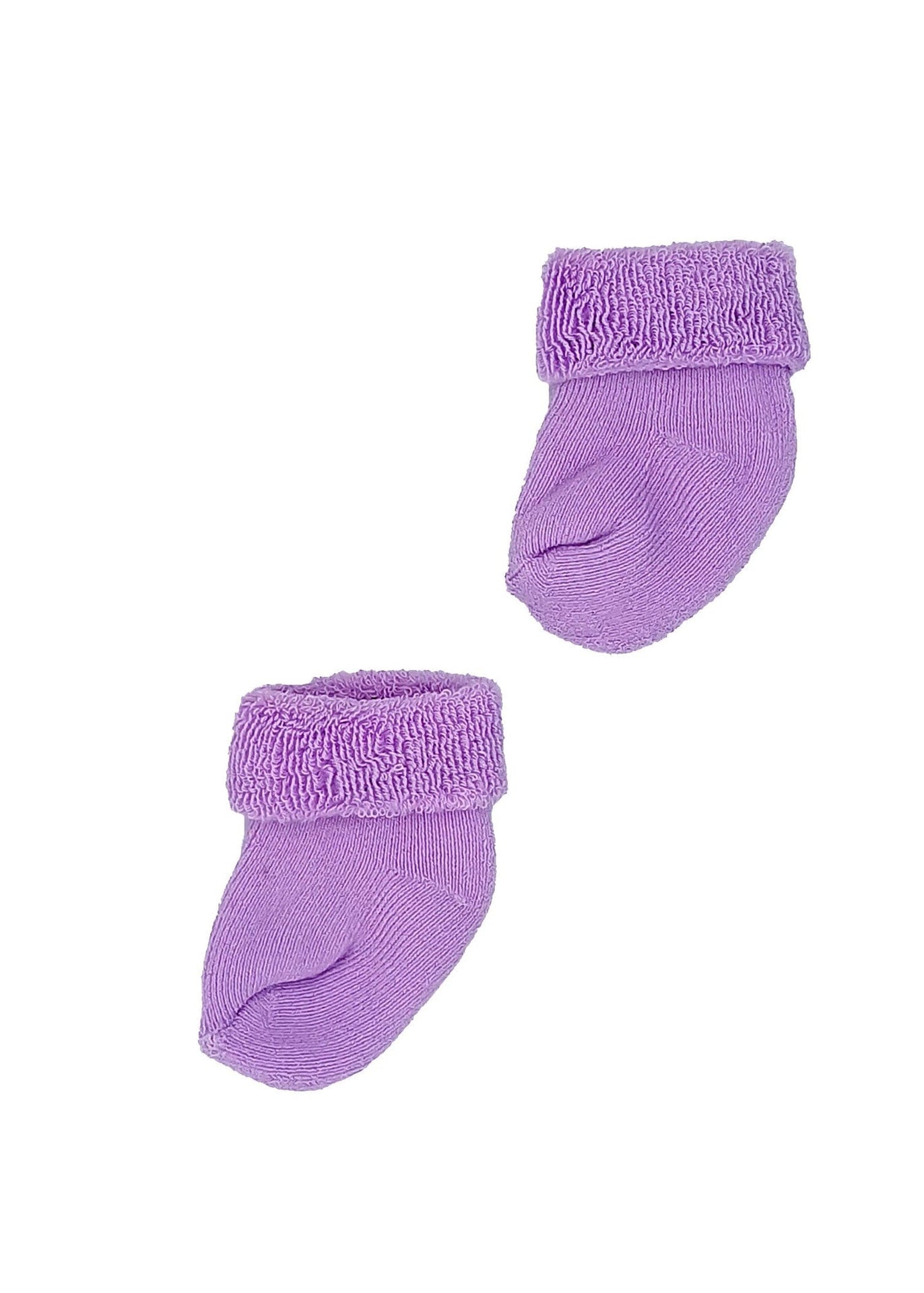 Mauve Stay-on Towelling Premature Baby Socks Socks Little Mouse Baby Clothing & Gifts