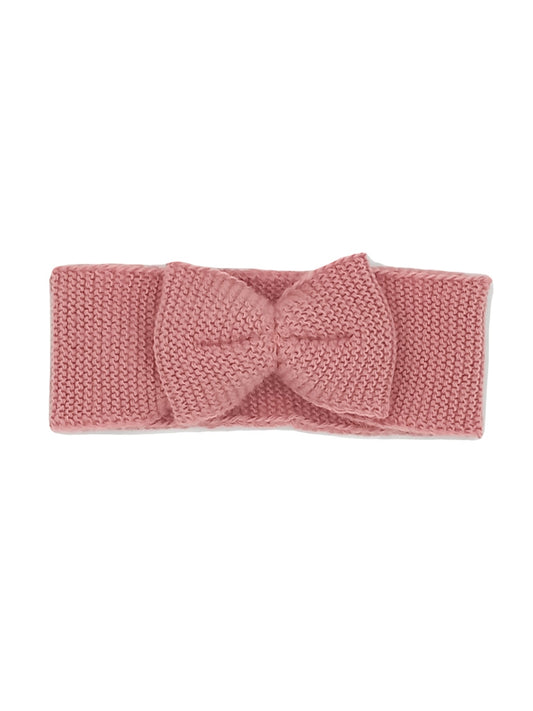 Knitted Headband With Bow, Rose Headband La Manufacture de Layette