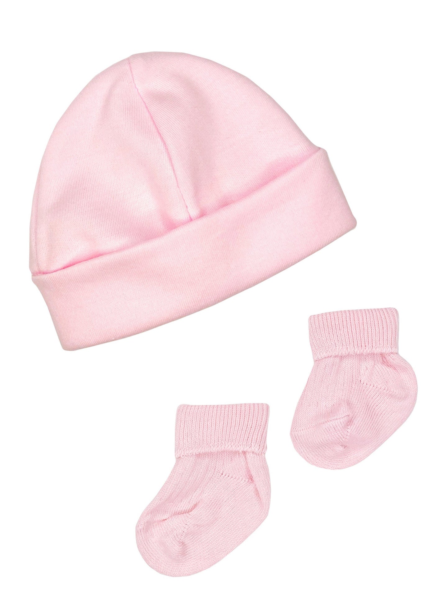 Premature Baby Hat and Socks Set - Pink Hat, Mitts & Booties Set Little Mouse Baby Clothing & Gifts