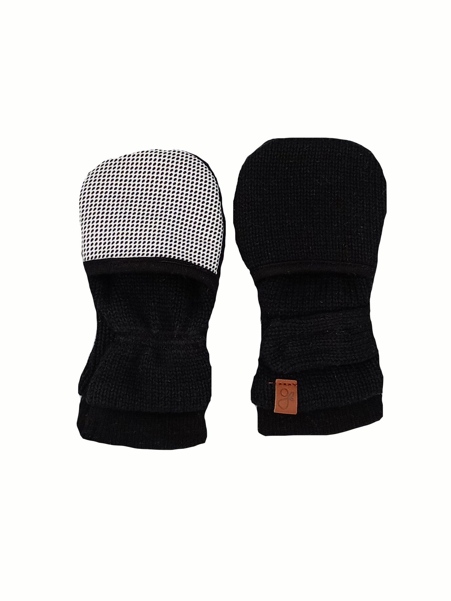 Knitted Stay-On Scratch Mittens, Shadow Scratch Mitts Goumikids