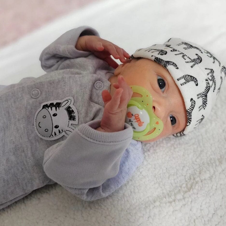 Organic Cotton Hat and baby sleepsuit, Tiny & Small