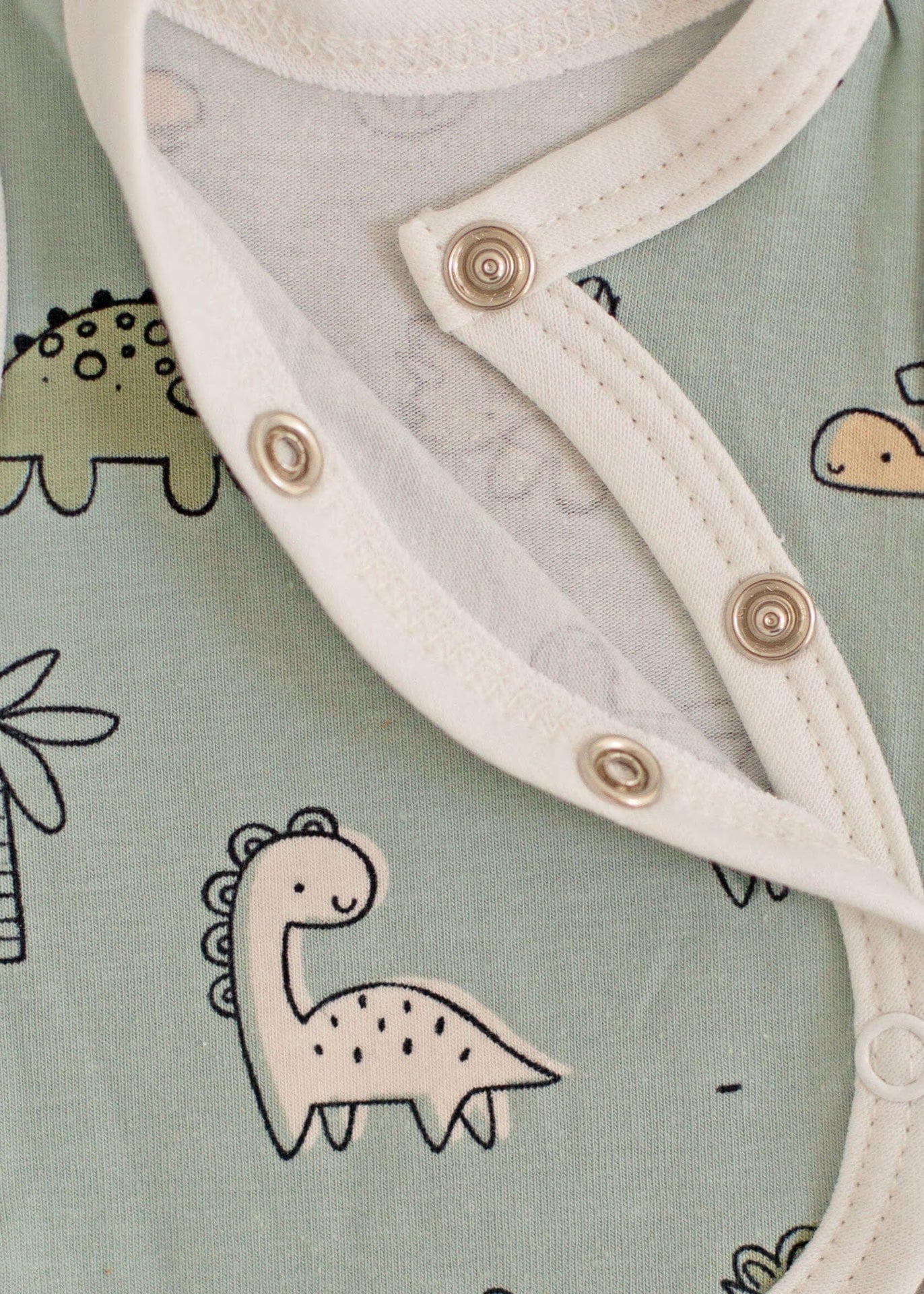 2 piece wrap top & trouser set, Dino Buddies, Teal Top & Trousers Tiny & Small