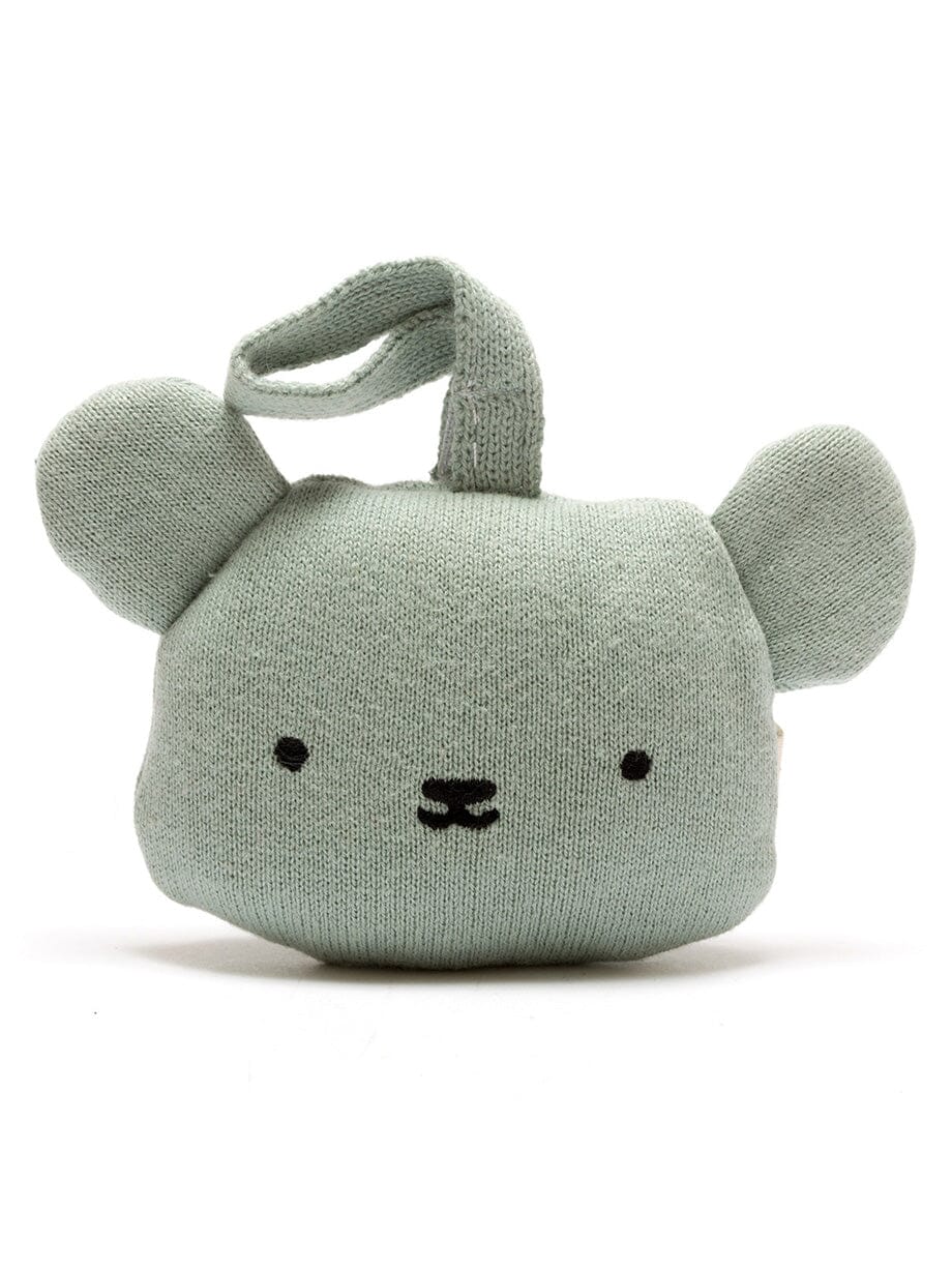Teal Bear Pram Toy, Organic Cotton Toy Best Years