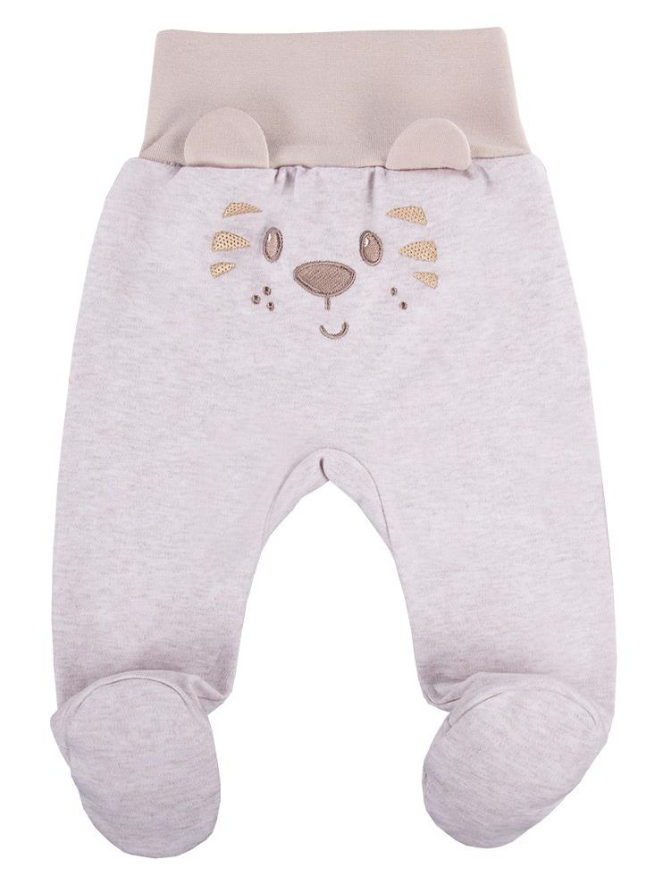 Footed Trousers, Ecru With Tiger Face On Rear Trousers / Leggings EEVI