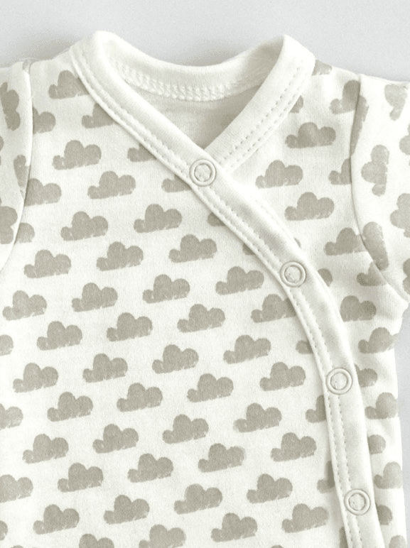 Bodysuit, Silver Cloud, Premium 100% Organic Cotton Bodysuit / Vest Tiny & Small