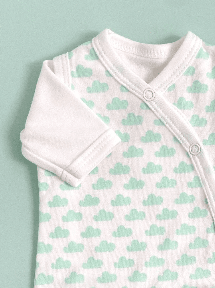 Dungaree & Top Set, Mint Cloud, Premium 100% Organic Cotton Dungaree Tiny & Small