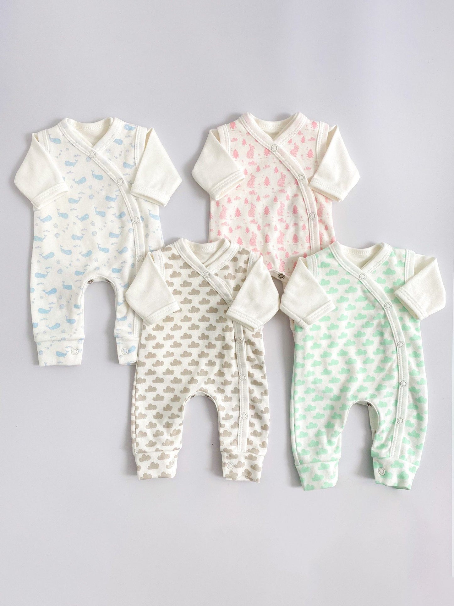 Dungaree & Top Set, Bunny Meadow, Premium 100% Organic Cotton Dungaree Tiny & Small