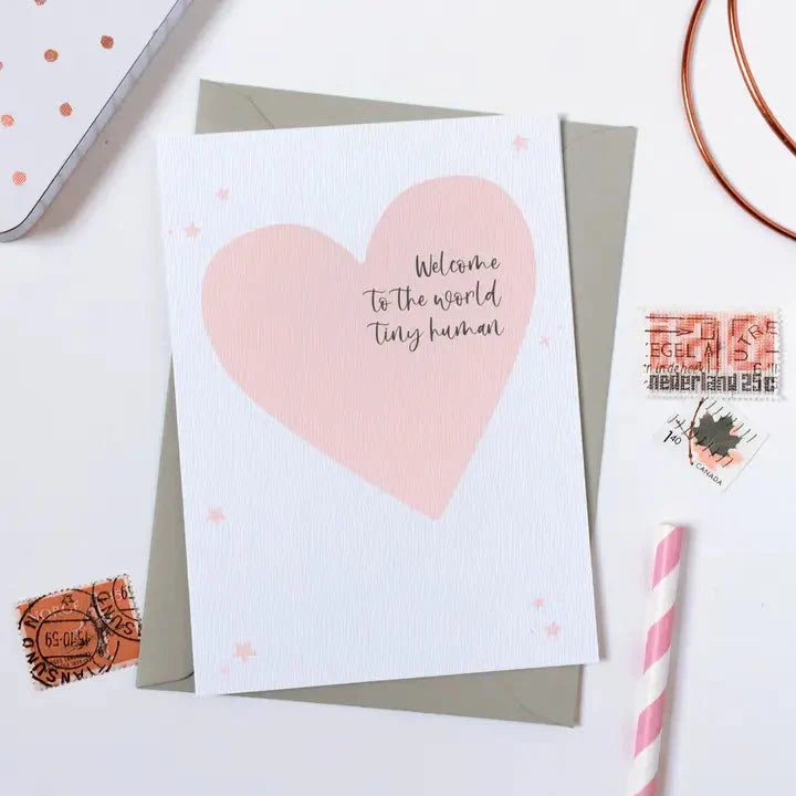 Cards & Message Cards & Gift Wrap Little Mouse Baby Clothing & Gifts Welcome to the World Tiny Human