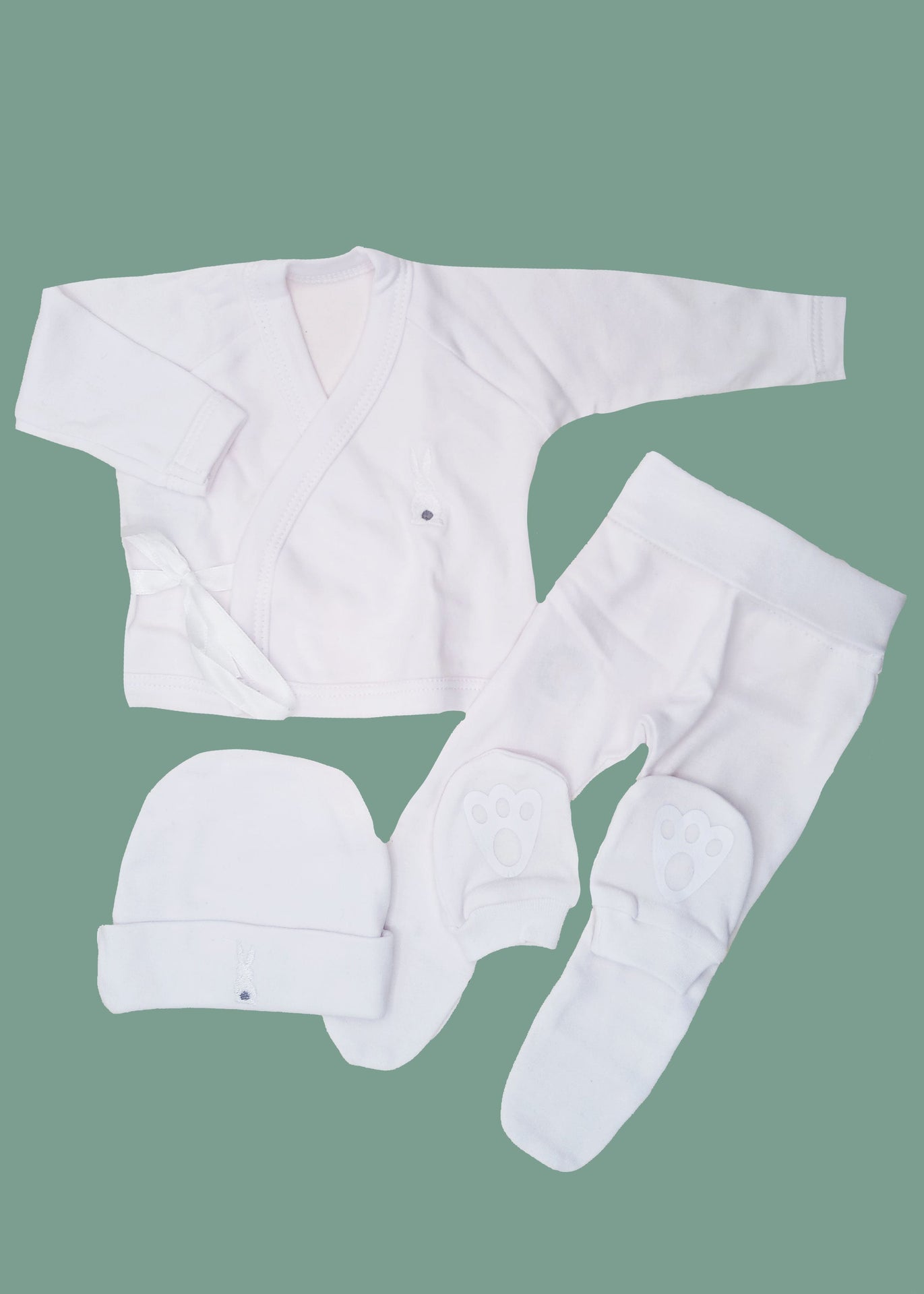 Super Cute 4 Piece Bunny Set - White Outfit Little Lumps