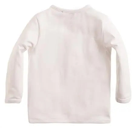 White long sleeve wrap-over top for tiny baby by Noppies, back view