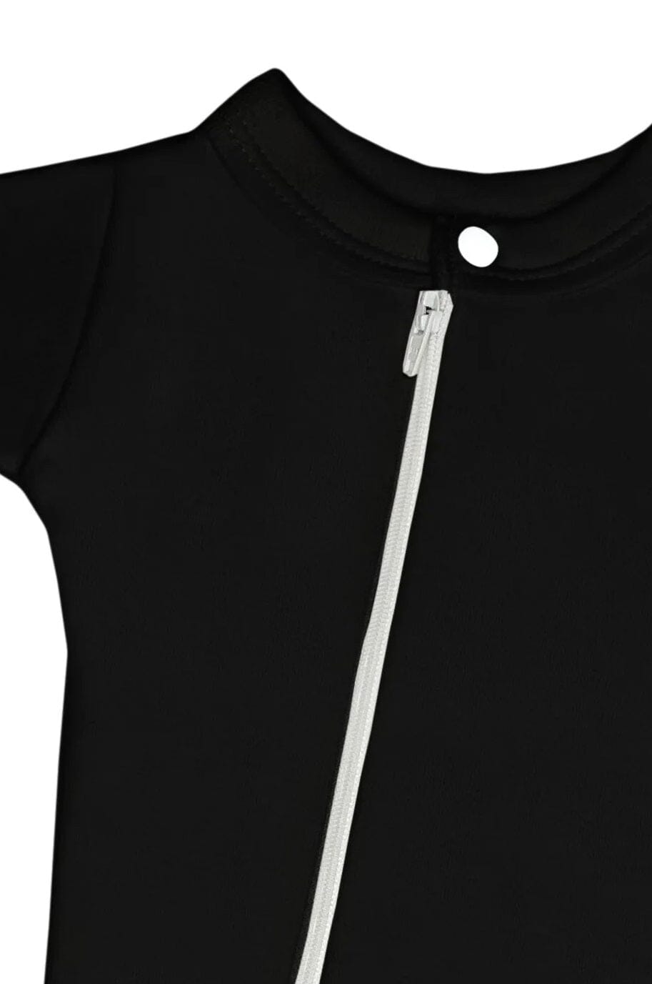100% Cotton Footed Zip Up Sleepsuit - Black Sleepsuit / Babygrow Little Lumps