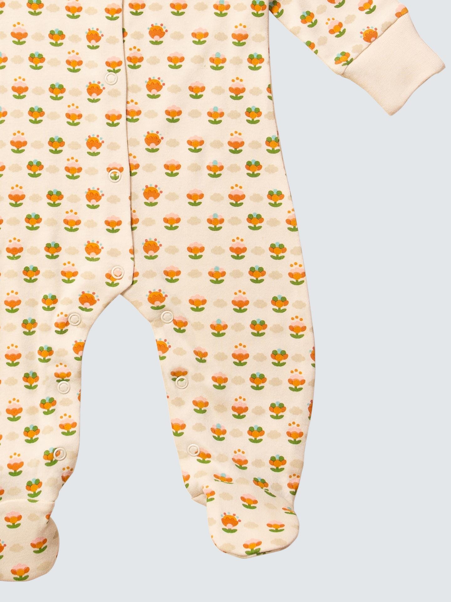 Little Green Radicals Organic Cotton Blooms Babygrow, Little Blooms Sleepsuit / Babygrow Little Green Radicals 