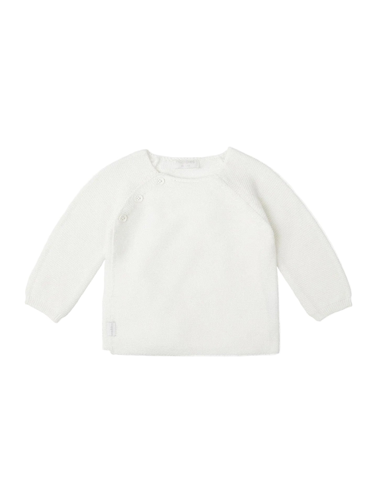 Organic Cotton Knitted Cardigan - White Cardigan / Jacket Noppies 