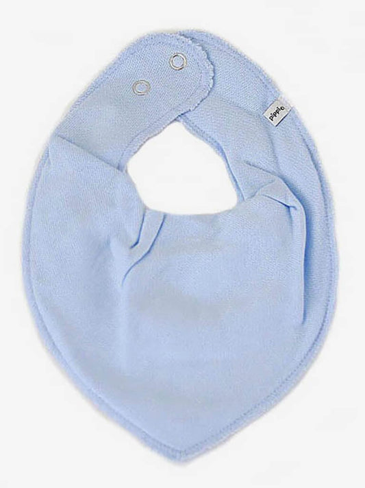 Organic Cotton Scarf Bib - Pale Blue Dribble Bib Pippi 
