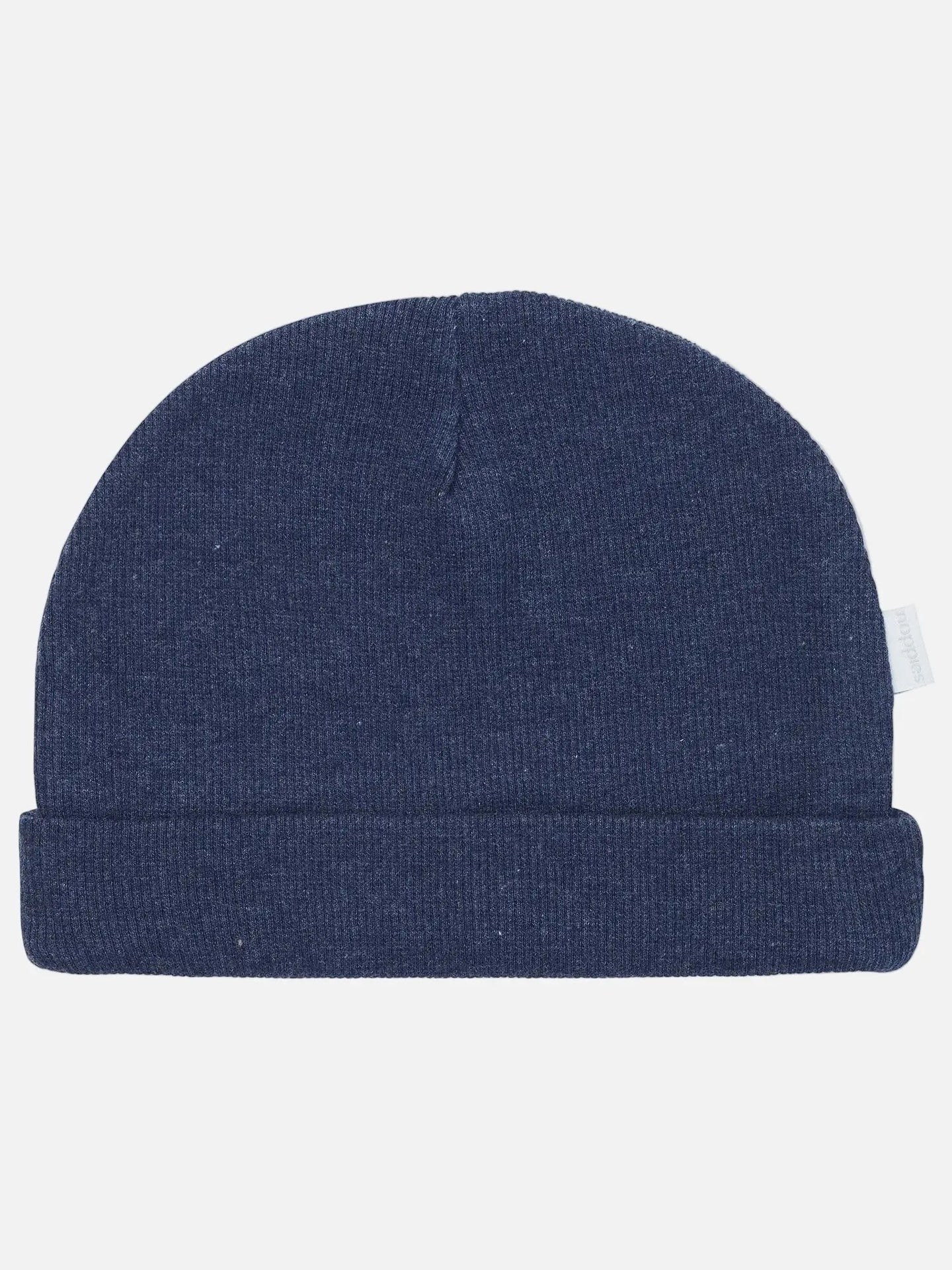 Luxury Organic Ribbed Hat - Navy (Tiny Baby, 4-7lb) Hat Noppies 