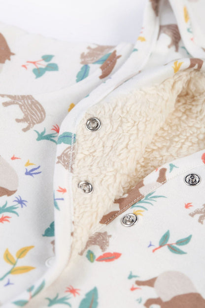 Frugi Organic Cotton Happy Hooded Snuggle Jacket Cardigan / Jacket Frugi 