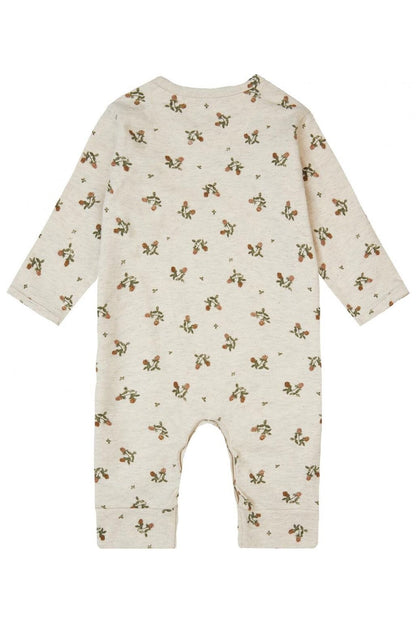 Oatmeal Flowery Playsuit Sleepsuit / Babygrow Noppies 