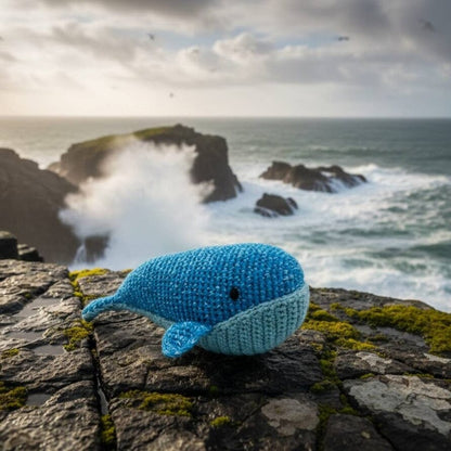 Fair Trade Crochet Whale Baby Rattle Organic Cotton Best Years