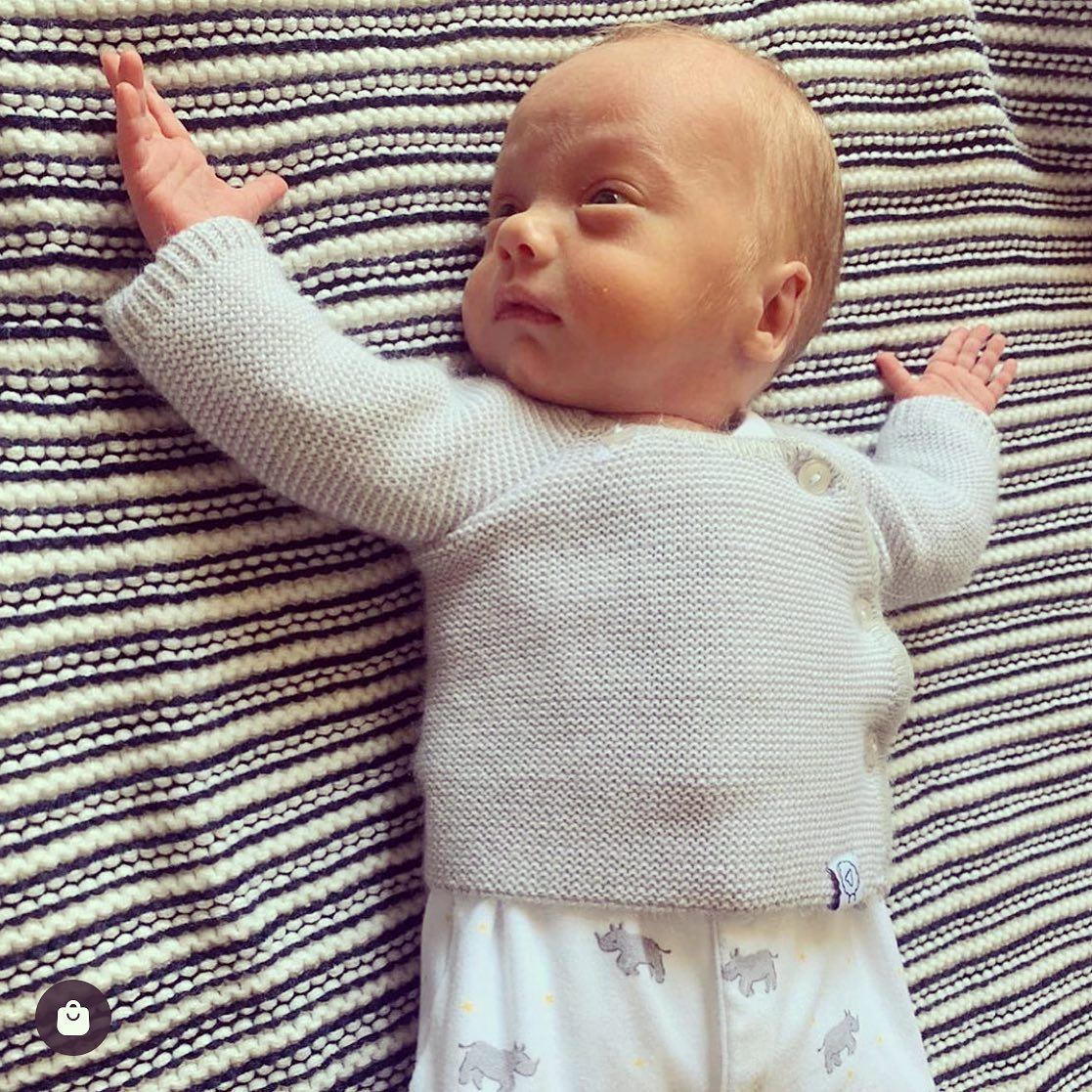 Knitted Grey Cardigan Cardigan / Jacket La Manufacture de Layette 