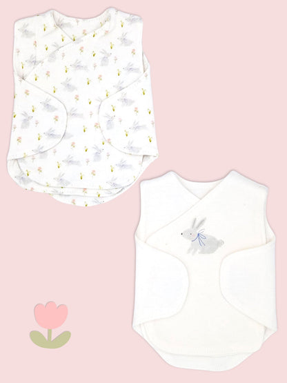 Neonatal Vest 2 Pack, Organic Cotton, Cottontail Bodysuit / Vest Little Dreamer 