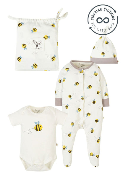 Organic Cotton Buzzy Bee Baby Gift Set by Frugi Outfit Frugi 