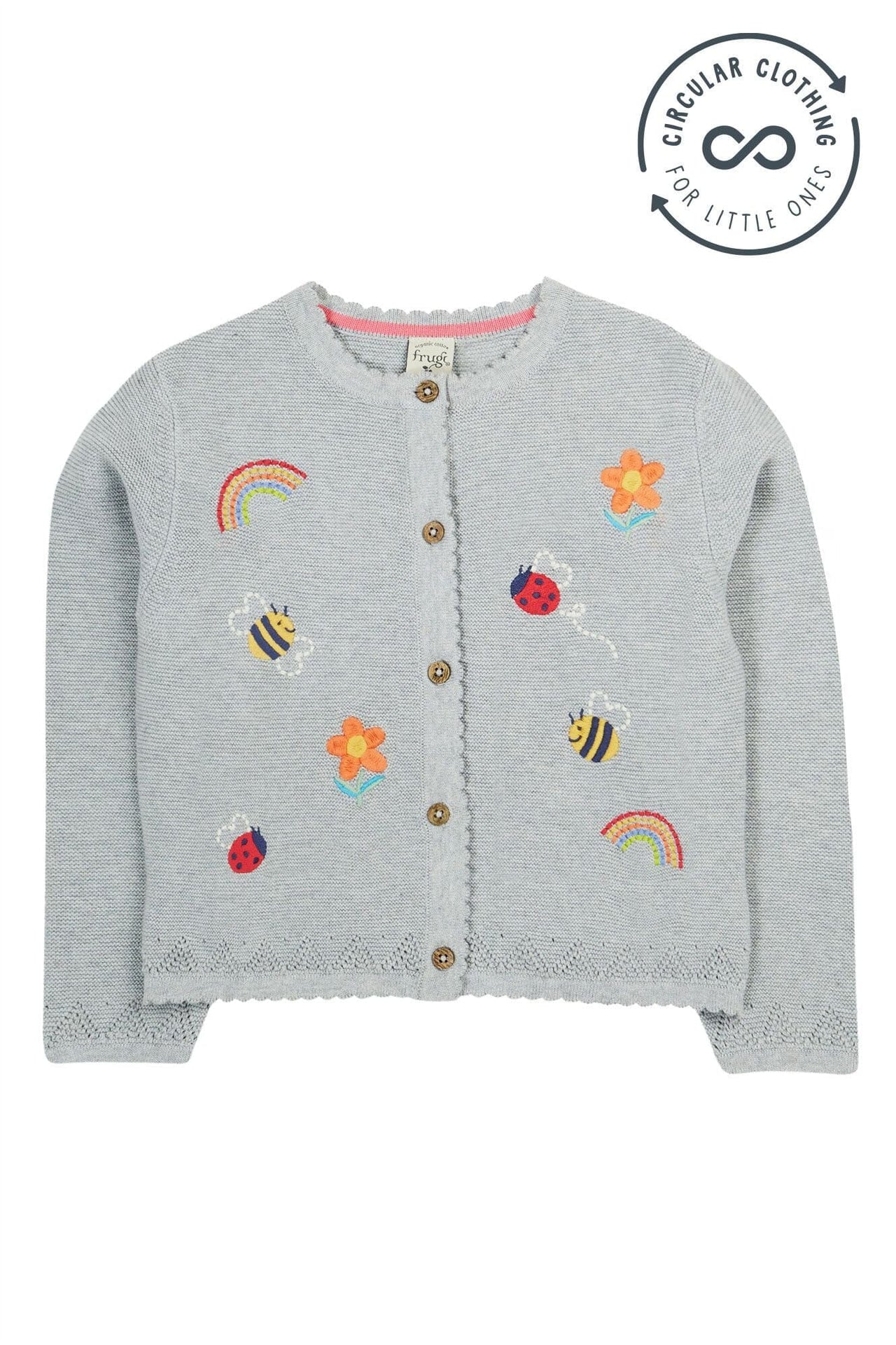 Frugi Organic Cotton Maia Embroidered Cardigan Cardigan / Jacket Frugi 