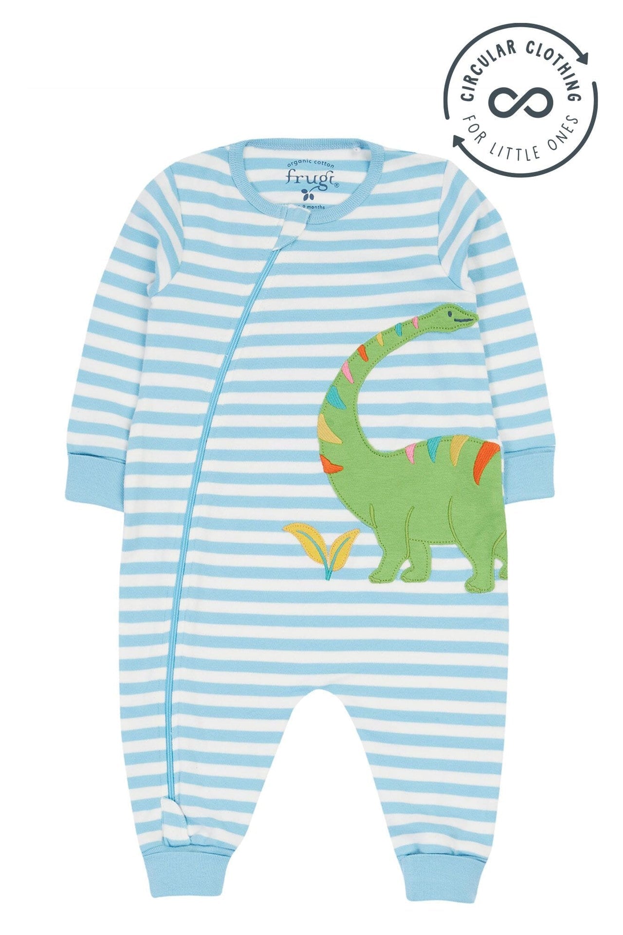Frugi Organic Cotton Zelah Kimono Zip Romper Sleepsuit / Babygrow Frugi 