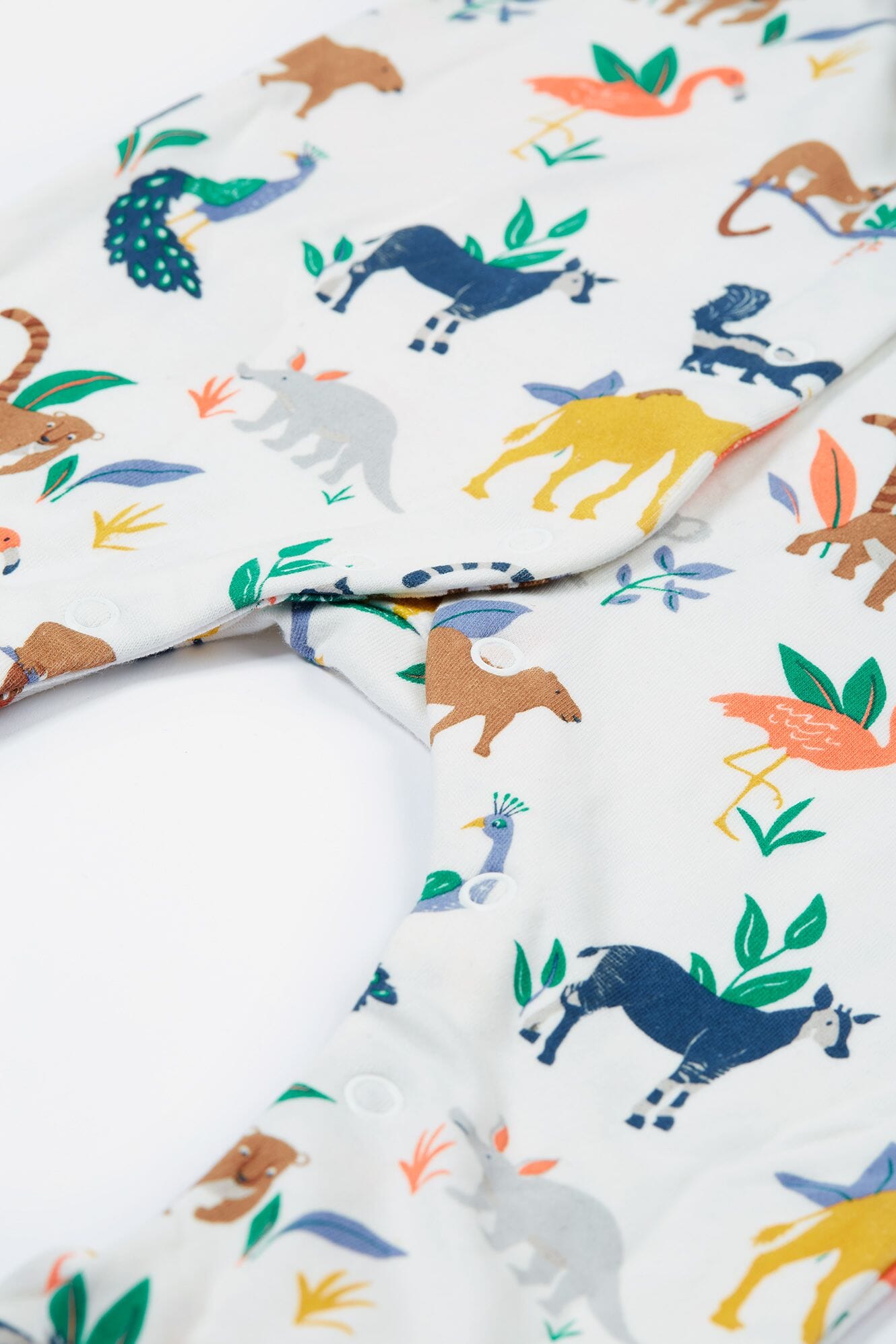 Frugi Organic Cotton Wildlife Babygrow and Dribble Bib Gift Set Sleepsuit / Babygrow Frugi 