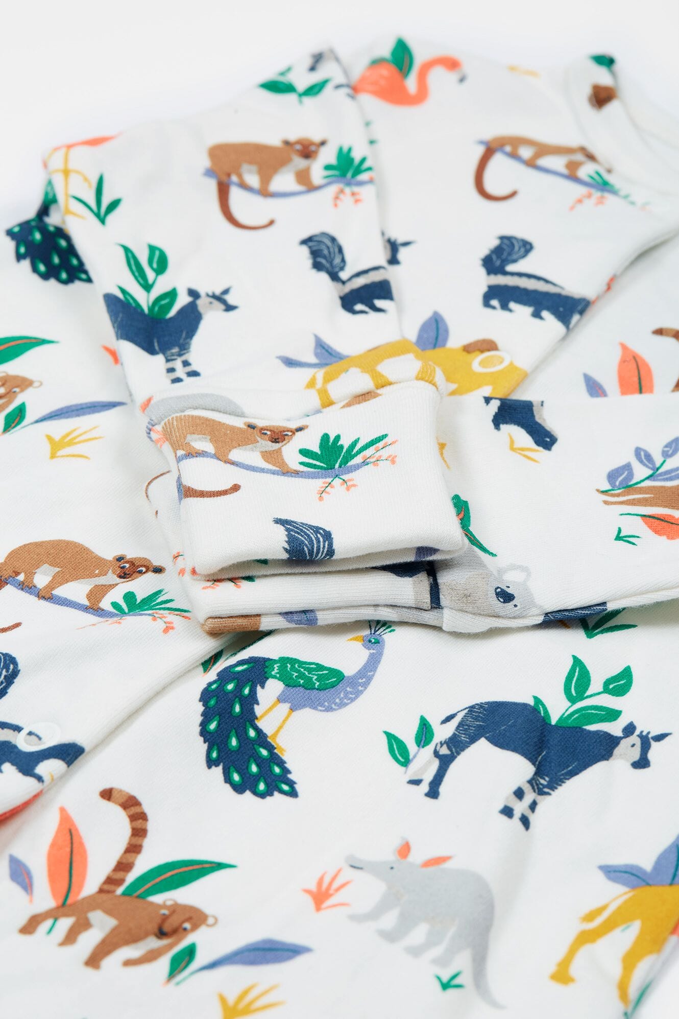 Frugi Organic Cotton Wildlife Babygrow and Dribble Bib Gift Set Sleepsuit / Babygrow Frugi 
