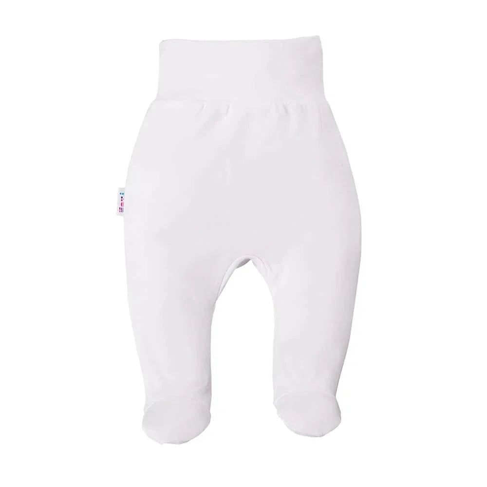 Early Baby Footed Trousers - White Trousers / Leggings EEVI 