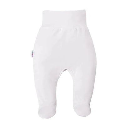 Early Baby Footed Trousers - White Trousers / Leggings EEVI 