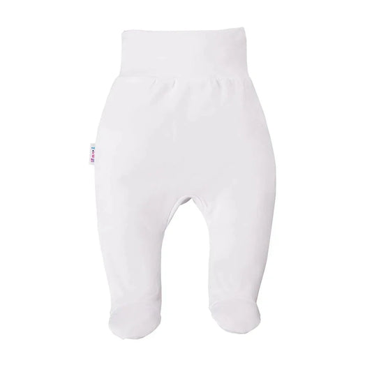 Early Baby Footed Trousers - White Trousers / Leggings EEVI 