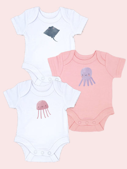 Under the Ocean Vests - 3 Pack Bodysuit / VestVest Little Dreamer 