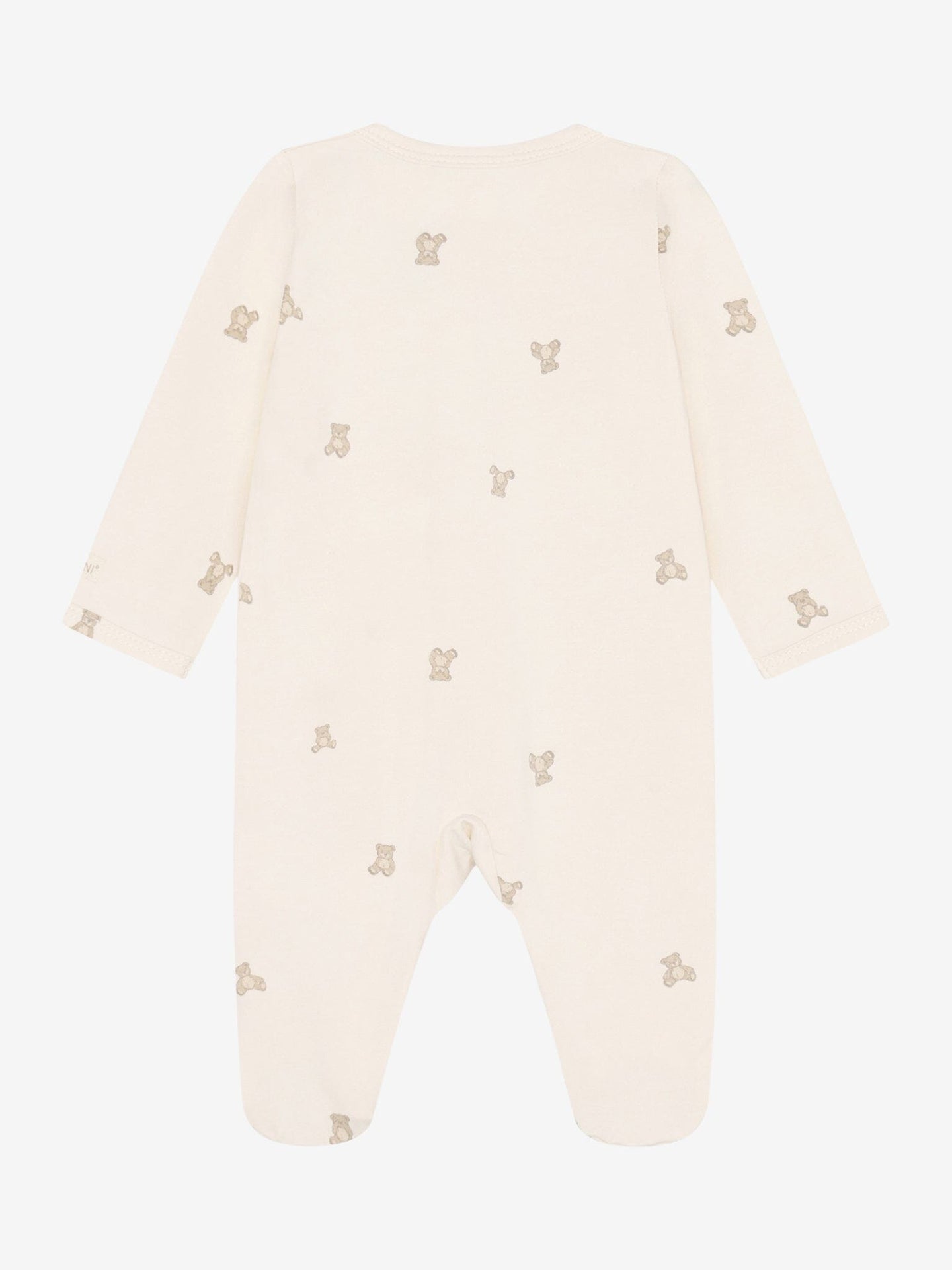 Organic Cotton Oatmeal & Teddy Onesie Sleepsuit / Babygrow Fixoni 