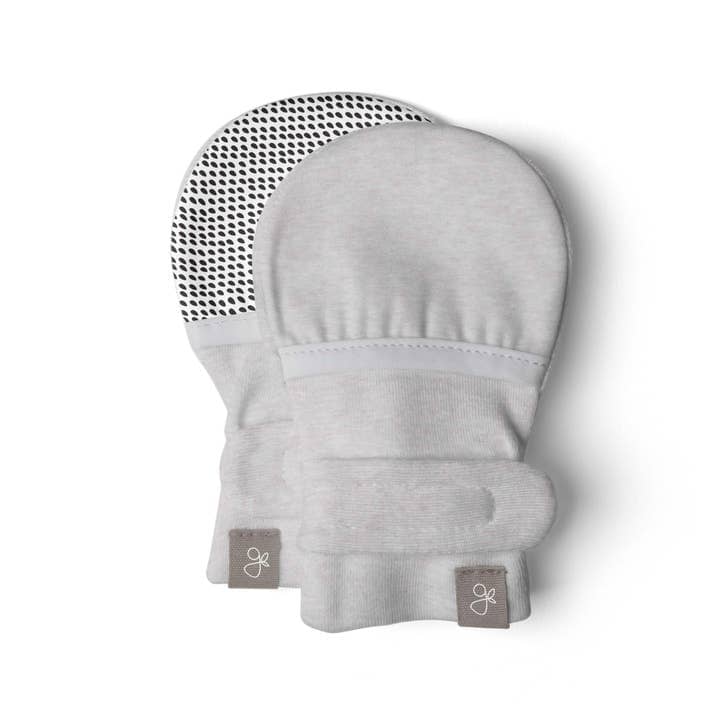Prem Stay-On Scratch Mittens - Storm Grey Scratch Mitts Goumikids 