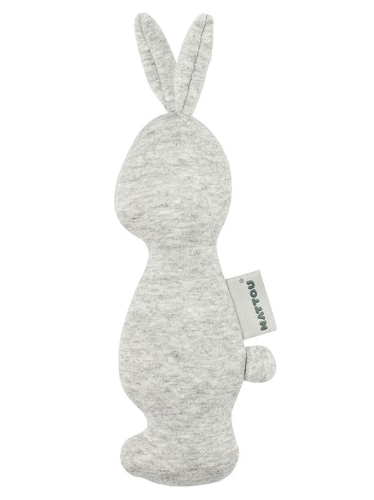 Nattou Pure Bunny Rattle / Toy - Grey Nattou