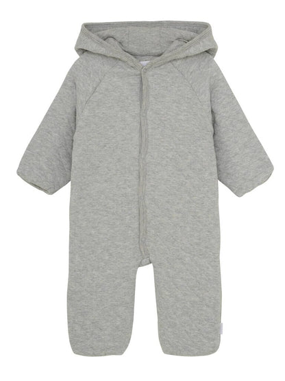 Noppies Grey Tiny Baby Quilted Sleepsuit - Premium Quality Snowsuit / Pramsuit Noppies 