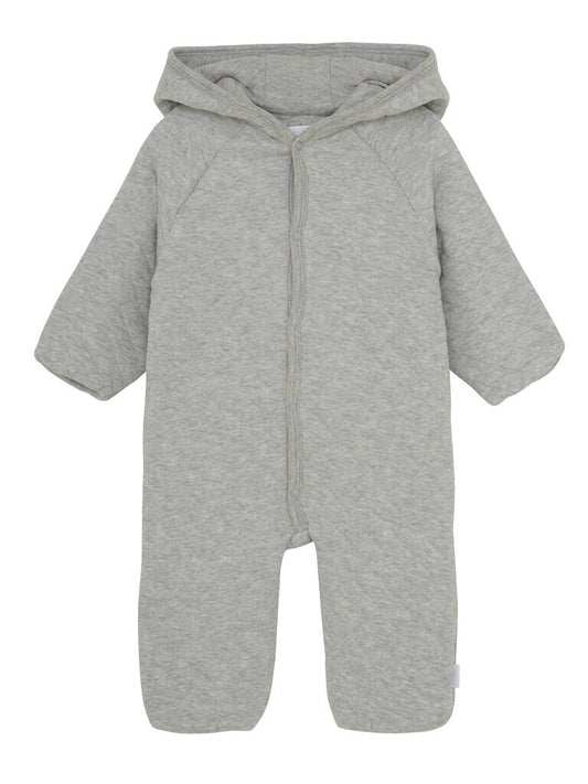 Noppies Grey Tiny Baby Quilted Sleepsuit - Premium Quality Snowsuit / Pramsuit Noppies 
