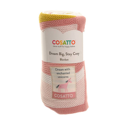 Ziggle Baby - Cosatto Unicorn Garden Stripe Knitted Blanket Blanket Ziggle Baby 