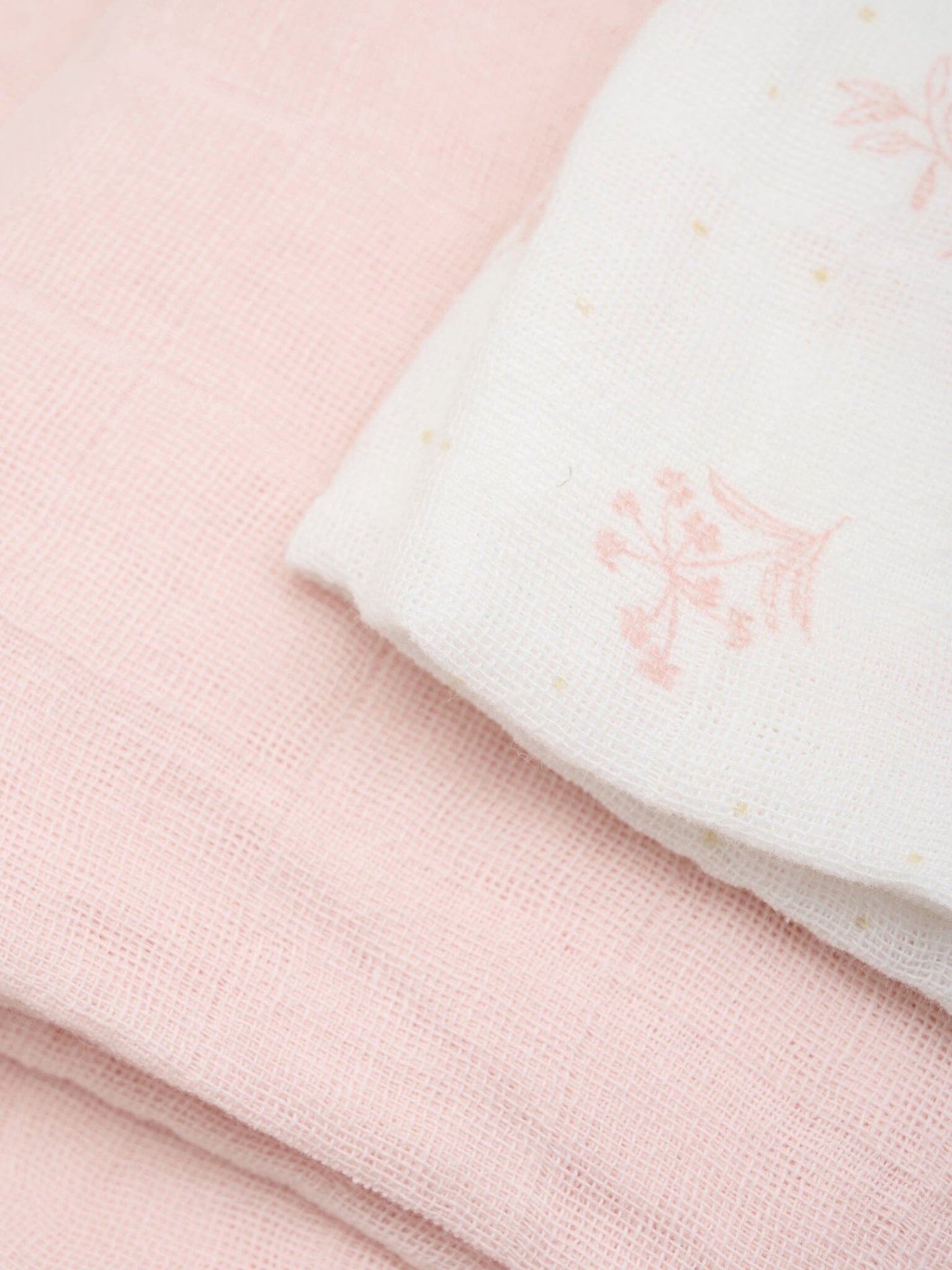 3 Pack, Organic Cotton Muslins, Veiled Rose, 65 x 65 cm Blanket Pippi 