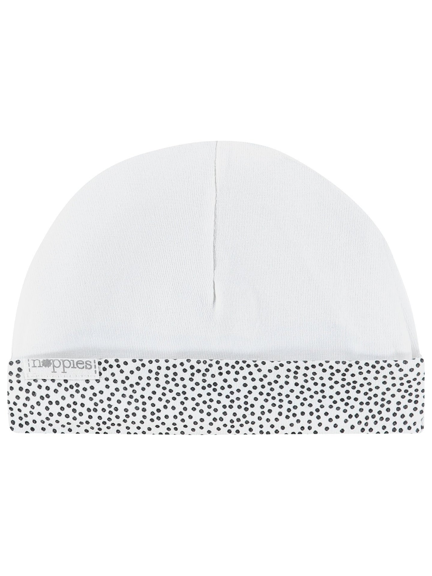 White Polka Dot Hat - Reversible Hat Noppies 