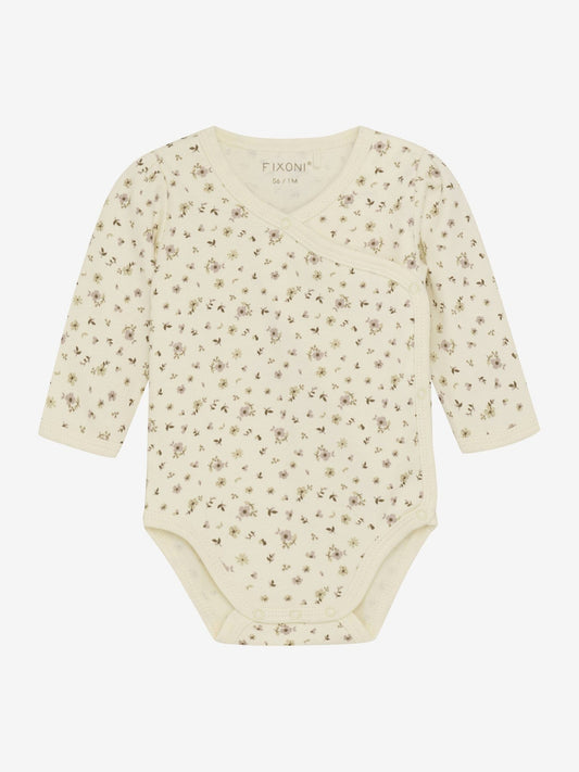 Organic Cotton Ditsy Floral Long Sleeve Bodysuit Bodysuit / Vest Fixoni 