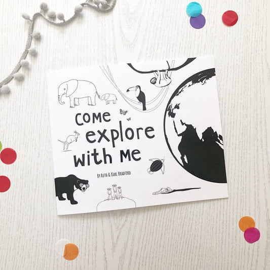 High Contrast Baby Book - Come Explore With Me Book The Little Black & White Book Project 