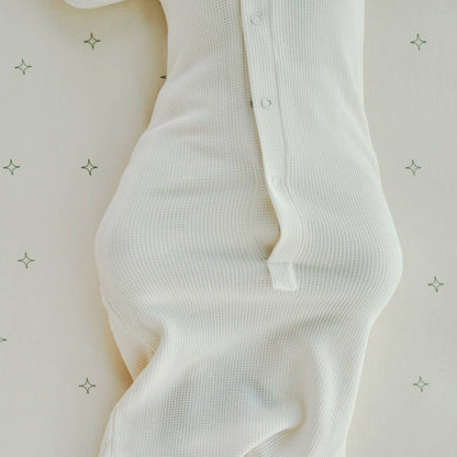 Thermal Bamboo Organic Cotton Convertible Sleeping Sack/Gown - Milk (3-6m) Sleeping Bag Goumikids 
