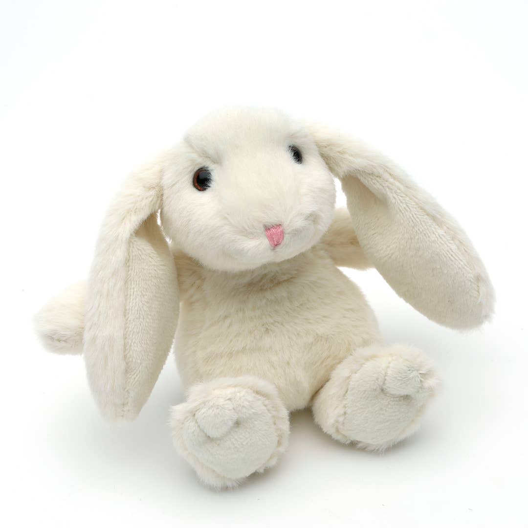 Mini Cream Bunny Soft Plush Toy - 14cm tall