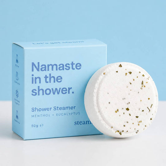 Pastel Blue 'Namaste in the shower' Shower Steamer Parent Gift Steami 