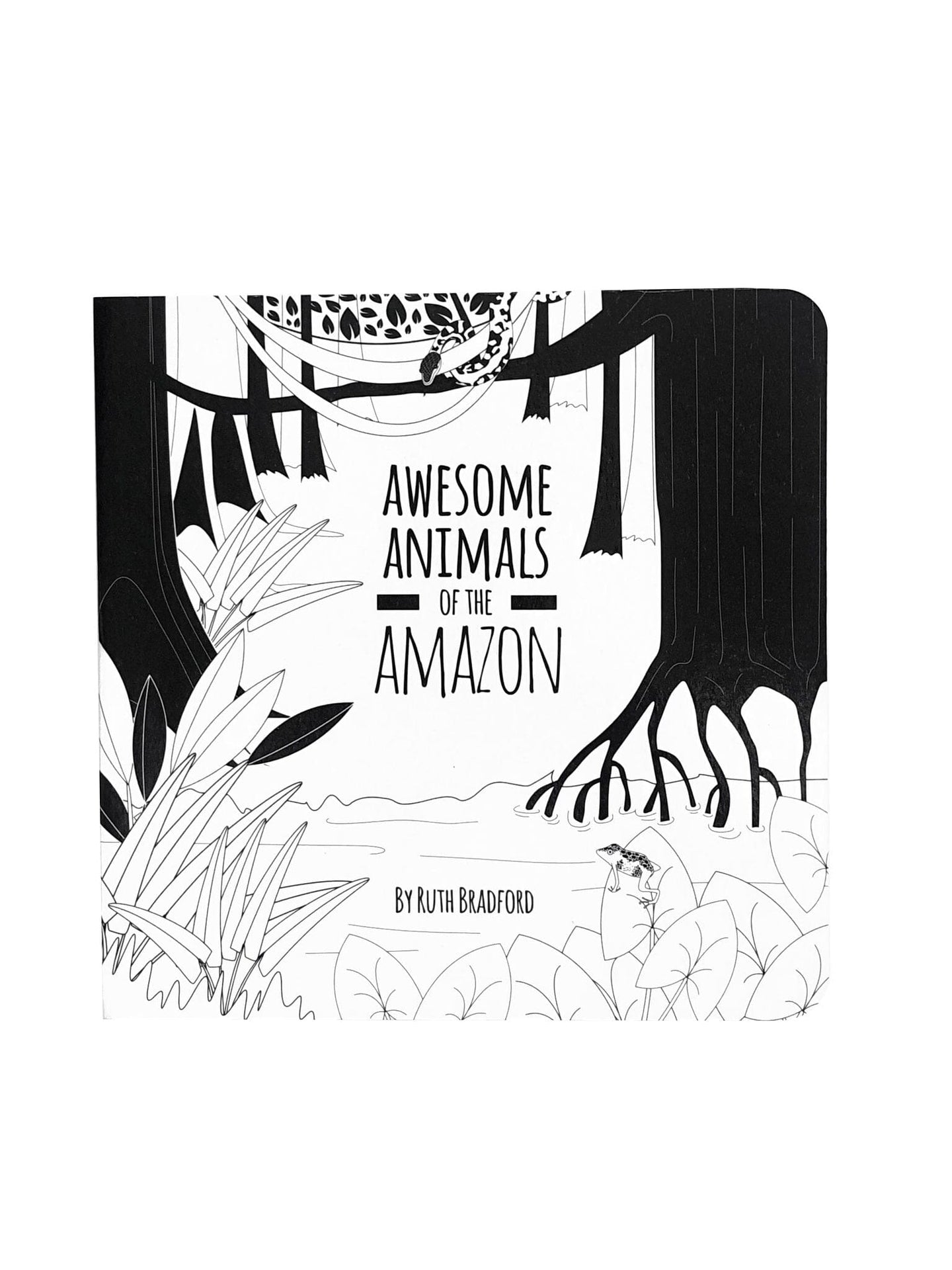 High Contrast Baby Book - Animals Of The Amazon Book The Little Black & White Book Project 