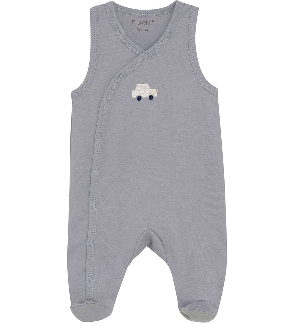Car Organic Cotton Dungarees & Bodysuit Outfit Fixoni 